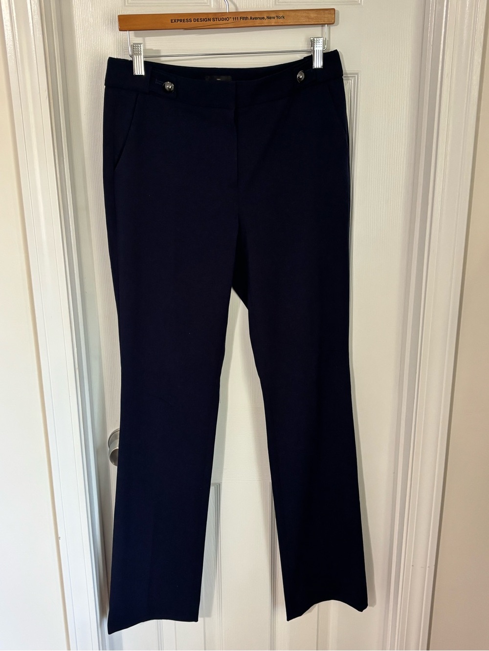 White House Black Market Navy Boot-Cut Dress Pants